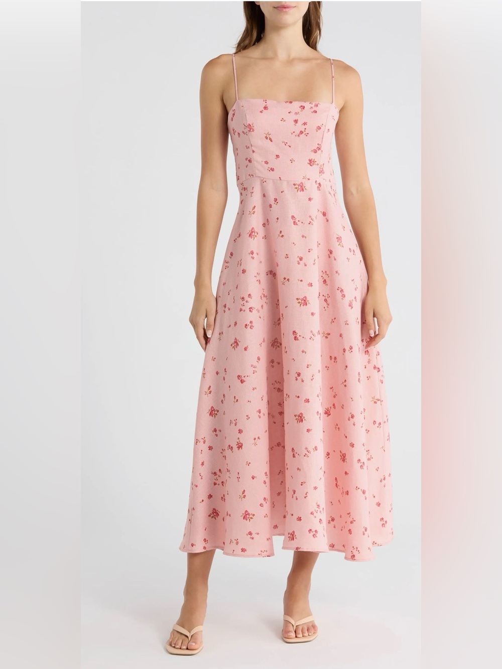 NWT! Reformation Monette Strapless Linen Midi Dress